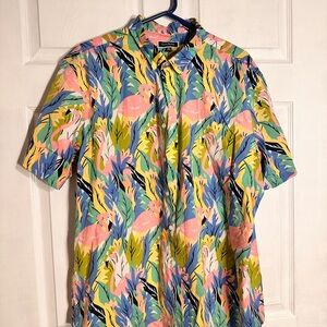 Club Room Multicolor Tropical Print Men's Shirt